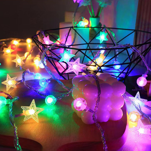 Cadena De Lámparas, Decoración Navideña, Estrella, Led, Tien