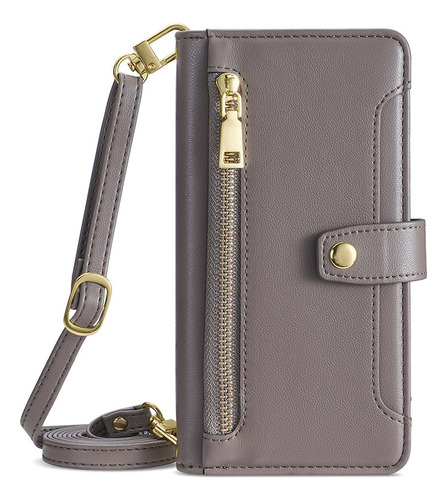Funda De Cuero Para iPhone Carcasa De Bolsa Con 2 Correa