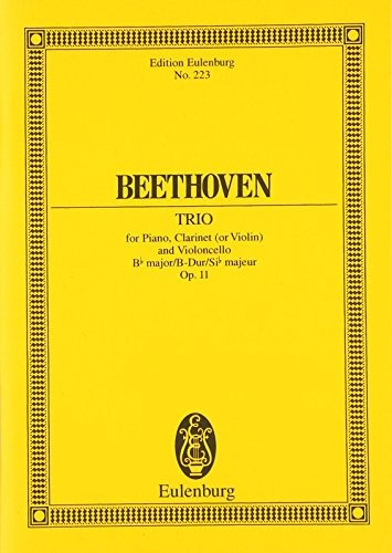 Piano Trio Op 11 For Piano, Clarinet (or Violin) And Violonc