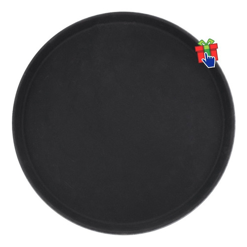 Imagen 7 de 8 de Set X 2 Bandeja Mozo Antideslizante 45 Cm Negro Reforzada