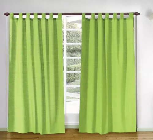 JUEGO DE CORTINAS CORTAS EN TELA TROPICAL PESADO (INCLUYE 2 PAÑOS DE  150x135cm APROX. CADA PAÑO) – FLOBER BLANQUERIA