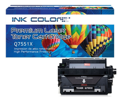 Toner Q7551x 51x Genérico | P3005 P3005dn M3027mfp M3035xs 