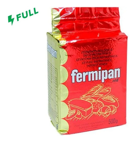 Fermento Biologico Instantaneo Pizza/pão Fermipan Red 500g 