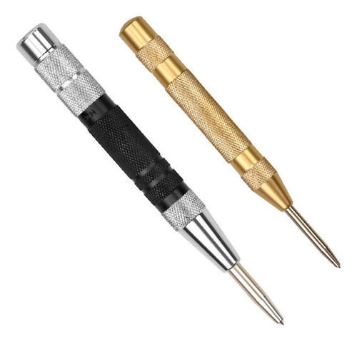 2pcs Punzón Central Automático Ajustable Resorte Herramienta