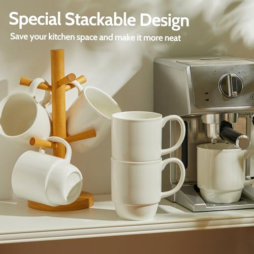 Taza De Café Grande De 21 Oz De Sweese, Juego De 6 Tazas Api