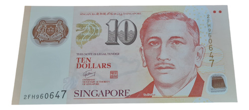 Billetes Mundiales Singapore 10$ 2005  Polimero, Deportes 