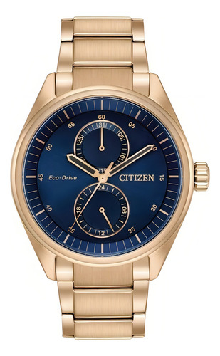 Reloj Citizen 60936 Ecodrive Bu3013-53l Hombre Rose Gold Color del fondo Azul