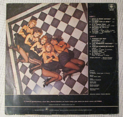 Imagen 2 de 5 de Las Primas - Las Primas (cbs 80505)