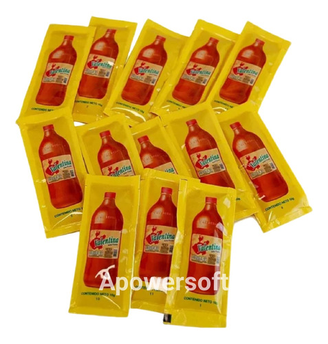 Salsa Picante Valentina En Sobres De 10g Encaja De 600 Pz