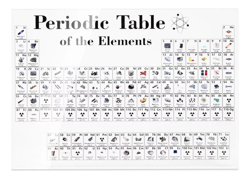 Tabla Periódica Con Elementos De Visualización Acrílicos.