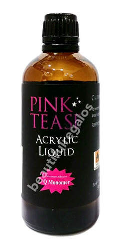 Monómero 100ml Pink Tease Uñas Acrílicas Liquido Original