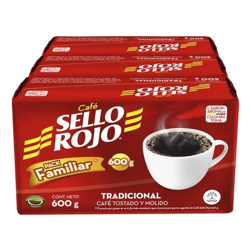 Cafe Sello Rojo Fuerte X 500 Gr - Kg a $4600