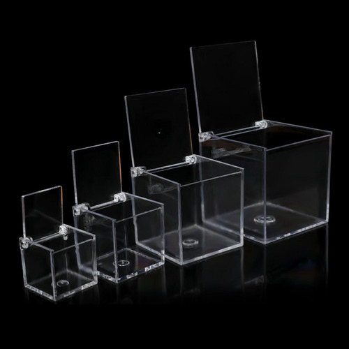 2 Paquete De 2-4 Cajas Transparentes Acrílicas Con 2 Piezas