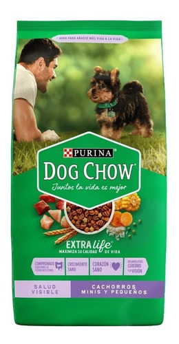Alimento Dog Chow Salud Visible cachorro de raza mini y pequeña sabor mix en bolsa de 3 kg