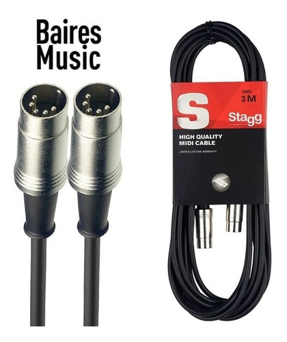 Cable Midi Stagg Smd3 5mm 3 Metros
