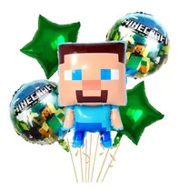 Comprar Globos Minecraft Kit De 5 Globos Decorativos