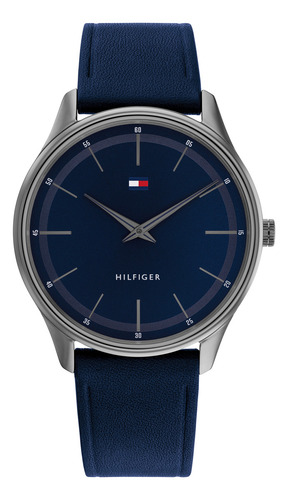 Reloj Tommy Hilfiger Hombre Adrian 1710467 Cuero Azul