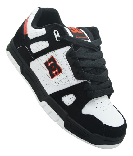 Tenis Dc Shoes Stag 320188 Wbd White/black/red Men's