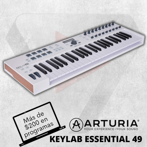Controlador Midi Teclado Keylab Essential 49 Usb Pedal 