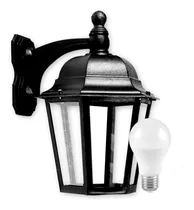 Comprar Farol Pared Polipropileno 6 Caras Vidrio Colonial + Foco Led