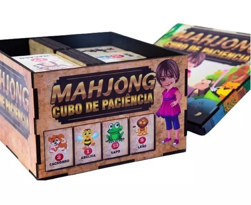 Jogo Mahjong Cubo De Paciência Brinquedo Educativo
