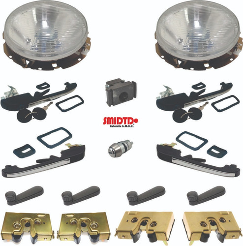 Kit Manijas Exteriores Y Elevador Faros  Chapas Caribe 77-79