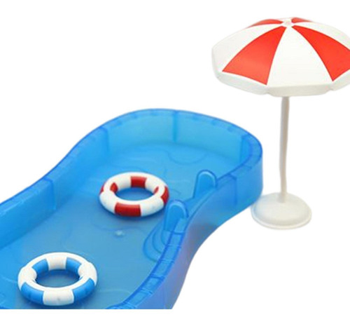 Simulación 1:12 Casa De Muñecas Jardín Piscina Adornos