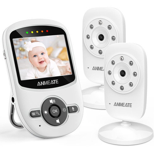 Anmeate Monitor De Video Para Bebés Con 2 Cámaras, Monitor D