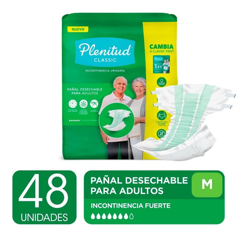 Pañal Para Adultos Plenitud Classic M Y G X 16un Pack X 3