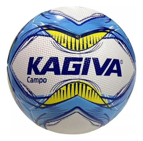 Pelota Futbol Kagiva Campo N° 5 Oficial Impermeable Azul Bco