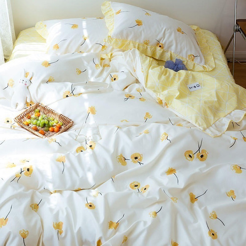 Juego Ropa De Cama Sabana +funda De Plumon 1.5 Plazas Hm4