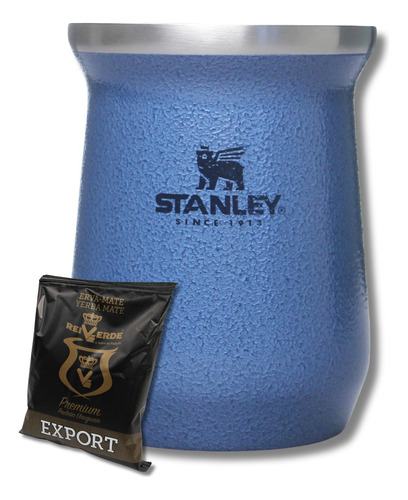 Mate Stanley Azul 236 Ml + 100g Rei Verde A Elección