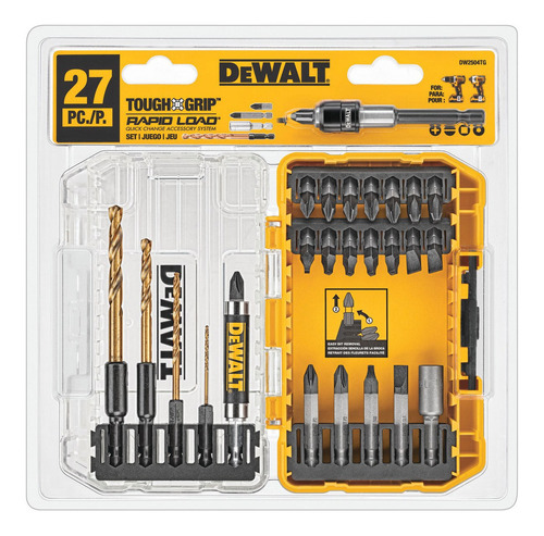 Juego Puntas/brocas Destornillador 27 Pzas. Dewalt Dw2504tg