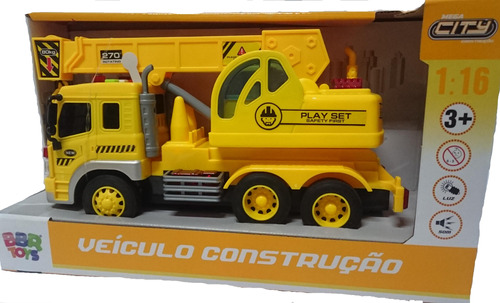 Caminhão Guindaste Realista Com Som E Luzes Bbr Toys