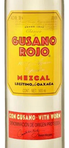 Pack De 2 Mezcal Gusano Rojo 500 Ml