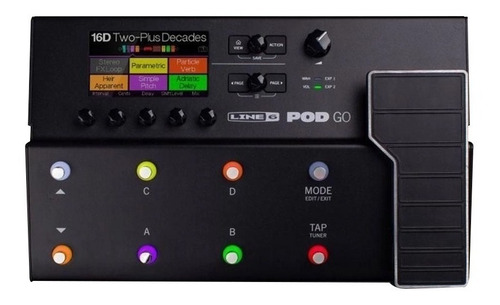 Imagen 1 de 5 de Pedal de efecto Line 6 POD Go negro