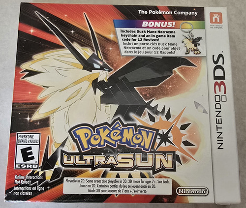 Pokémon Ultra Sun Ed. Keychain Rara - Americano Lacrado 3ds