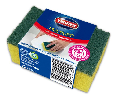 Esponja Virutex Antibacterial 12unidades