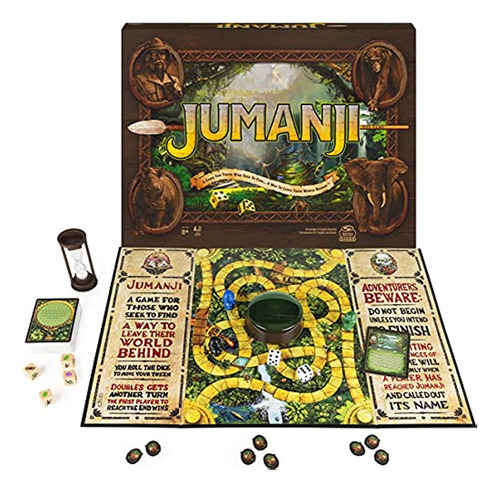 Jumanji The Game Del Clásico Juego De Mesa De Aventuras Par Spin Master Inglés