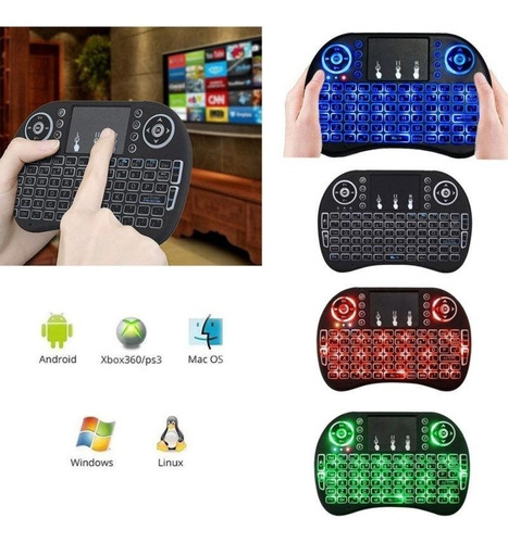 Mini Teclado Inalámbrico, Air Mouse Pc, Android Y Smart Tv