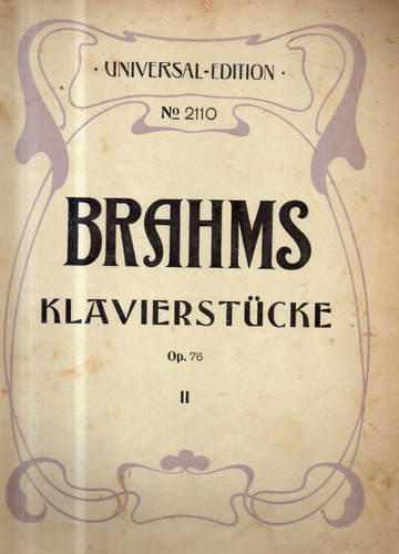 Brahms Klavierstücke Op 76 1 Y 2  Partitura