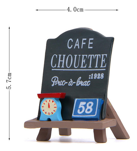 Tablero De Cafetería De Casa De Muñecas Letrero De