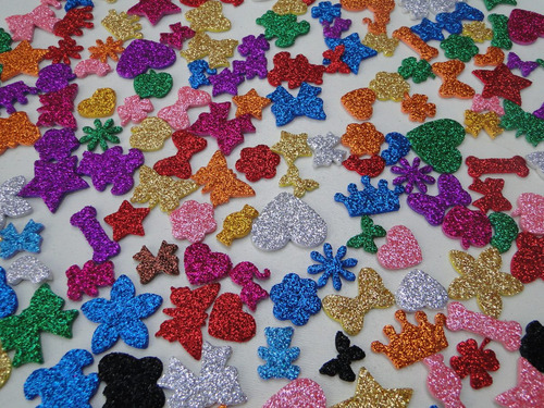 200 Adesivos Pet Piercings Lacinhos Eva Com Glitter Para Petshop Cães E Gatos Banho E Tosa