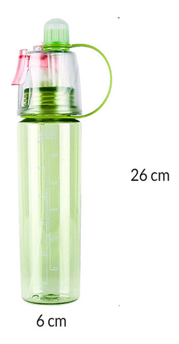 Botella De Agua Deportiva Con Spray 600ml