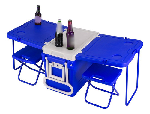 Caja Aislante Rolling Cooler, Silla Cómoda, Mesa De Pícnic