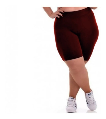 Kit 3 Bermuda Legging Fitness Ciclista Plus Size Short 68-74