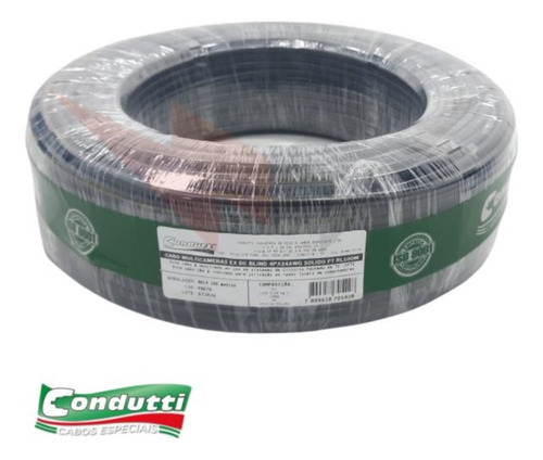 Cabo Multicameras 4x24awg Cftv Blindado 20 Metros