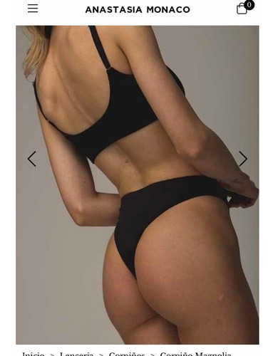 Corpiño Lencería Anastasia Monaco Negro Talle M