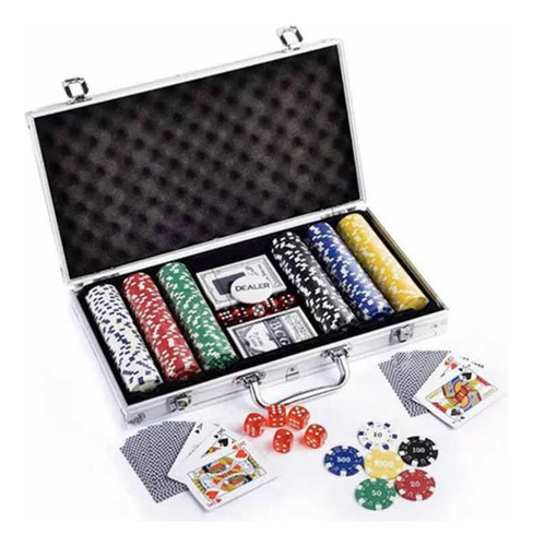 Set De Poker Profesional 300 Fichas Con Maleta De Aluminio