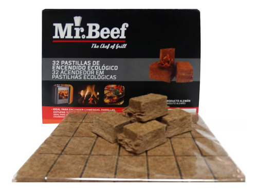 32 Pastillas Iniciador De Fuego Ecologico Parrilla Sin Olor